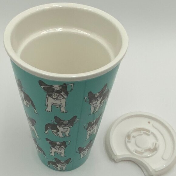 clair de lune Porcelain French Bulldog Travel 12 oz Mug - Picture 3 of 10